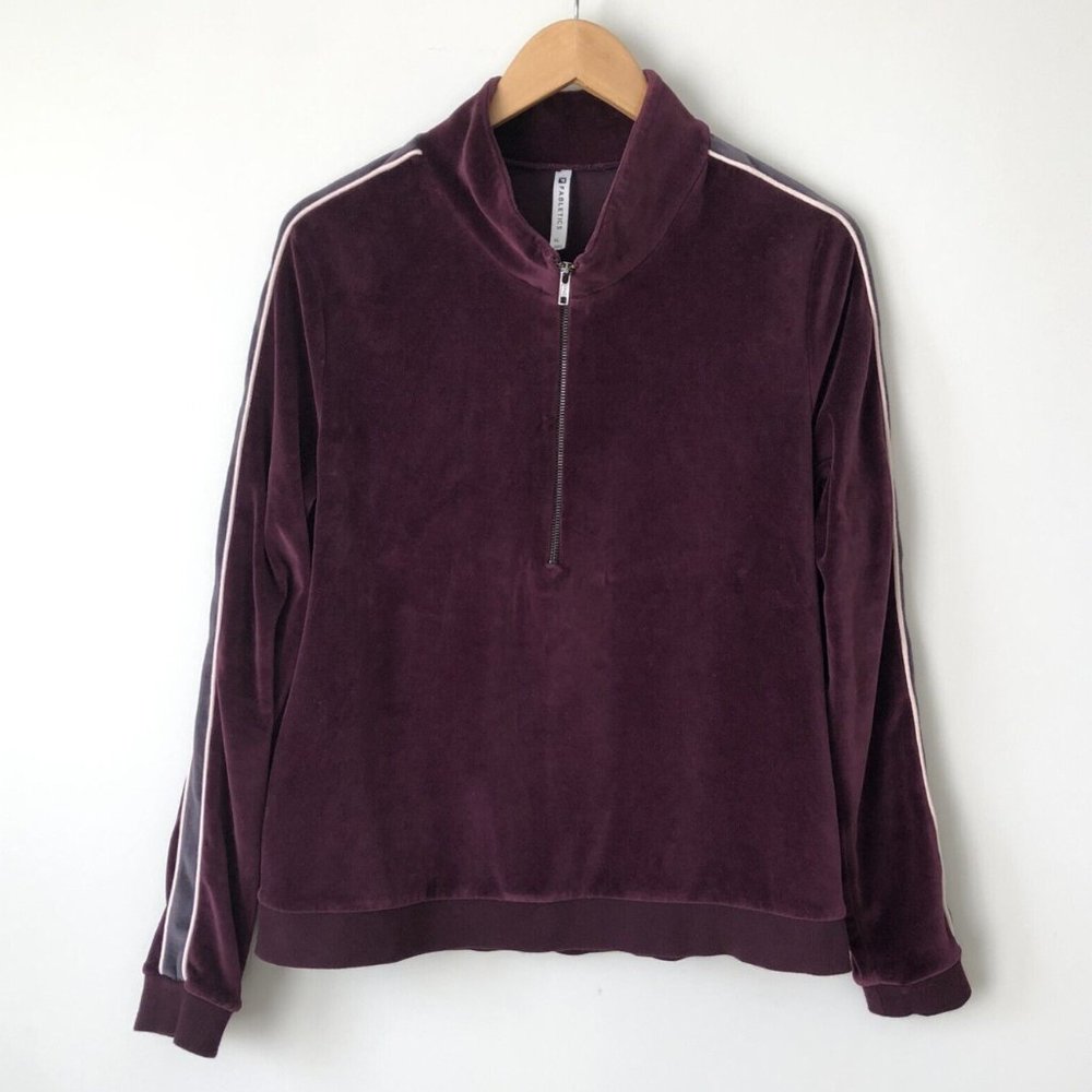 Fabletics Burgundy Britt Half-Zip Pullover In Bur… - image 2